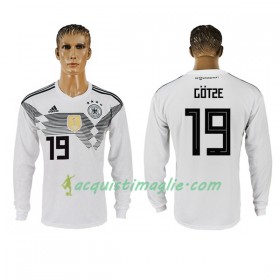 Divisa di Calcio Germania Gotze 19 Prima Mondiali 2018 Manica Lunga